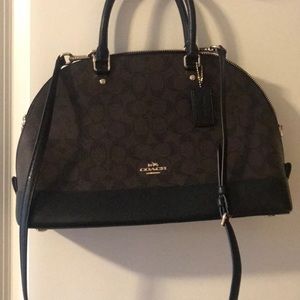 Coach brown and black bag